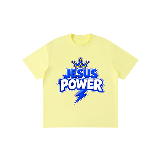 Jesus Power Kid’s Solid Crewneck T-Shirt