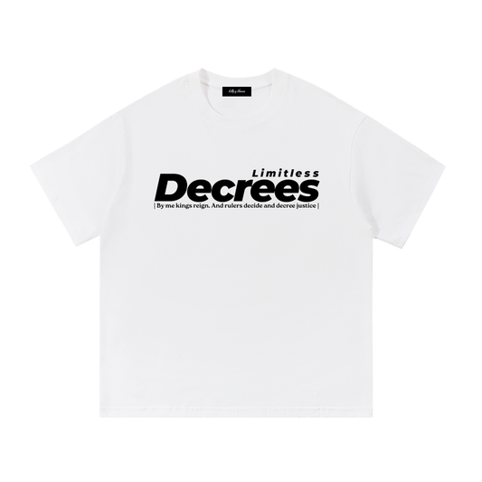 LIMITLESS DECREES Tee – Light Colours | Proverbs 8:15 Christian T-Shirt