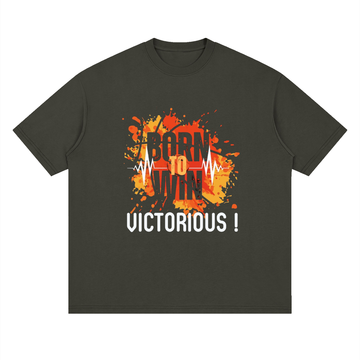 BORN TO WIN Oversized Tee | Men's Christian Streetwear T-Shirt