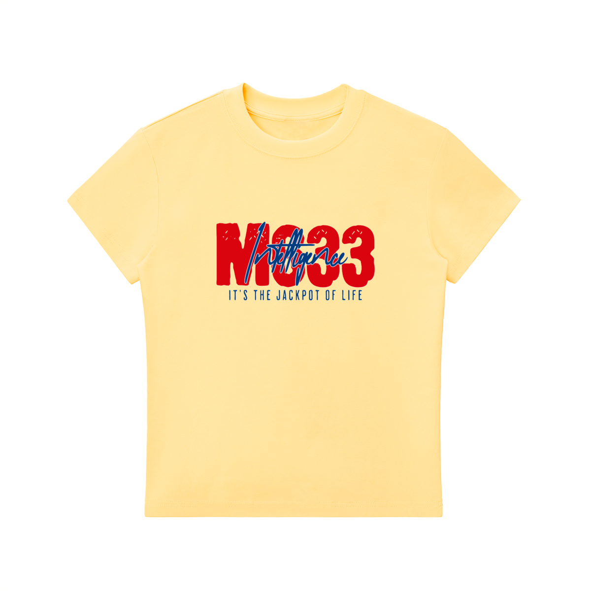 Essential Bodycon Crewneck T-Shirt with M6:33 Intelligence jackpot. A call to kingdom service and prosperity